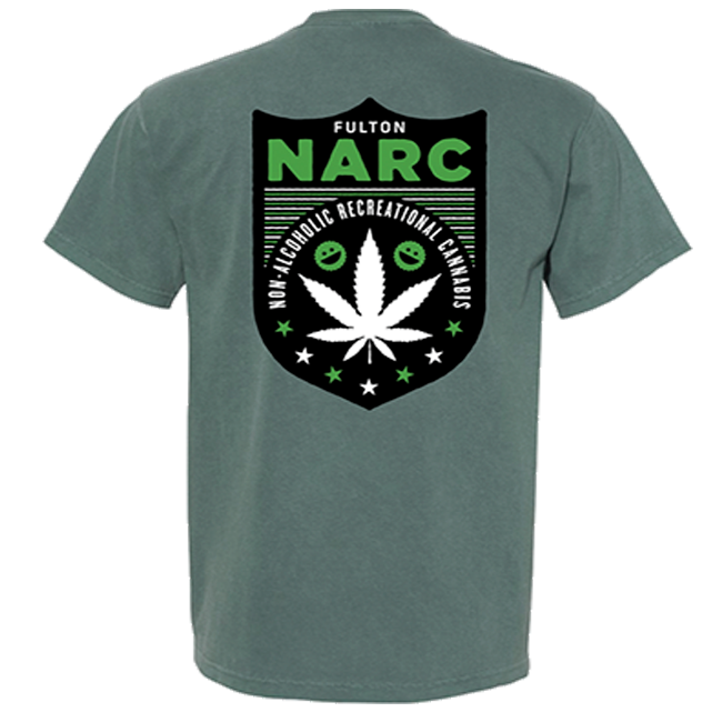 Narc Smiley Pocket Tee - Dark Green