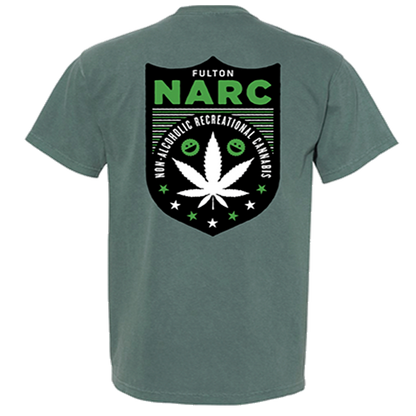 Narc Smiley Pocket Tee - Dark Green