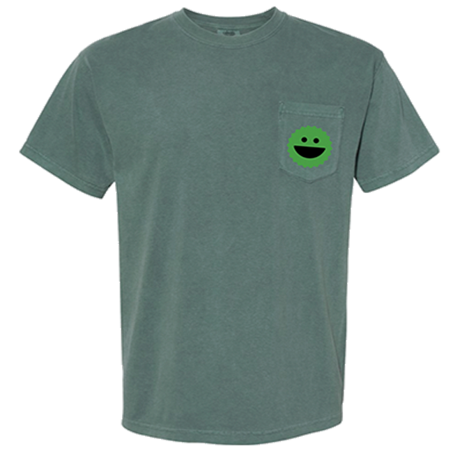 Narc Smiley Pocket Tee - Dark Green