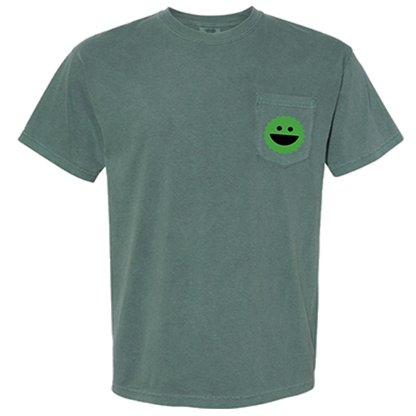 Narc Smiley Pocket Tee - Dark Green